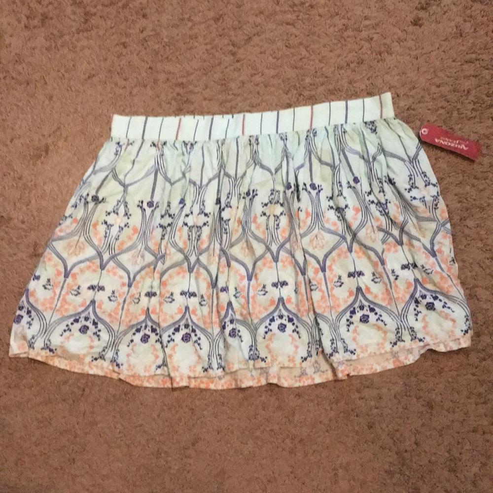 Arizona Mint Flowered Printed Skater Skirt